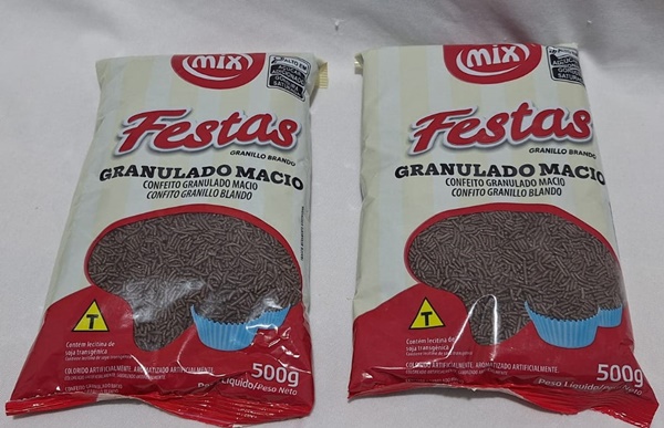 CONFEITO GRANULADO MACIO ESCURO 500GR